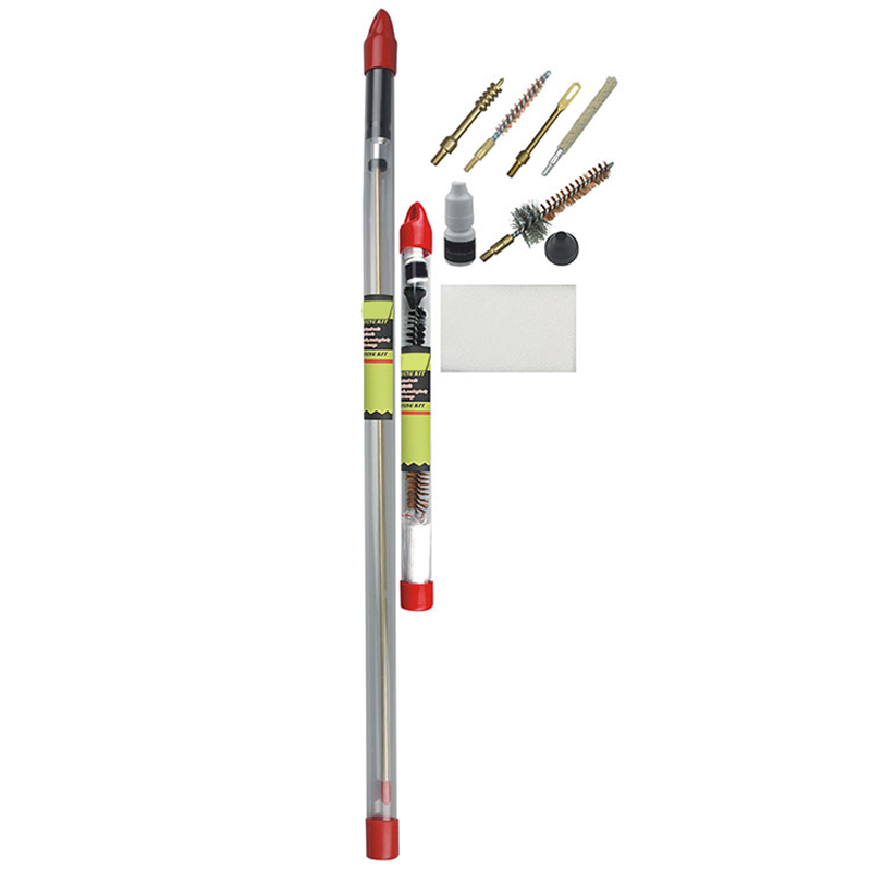 राइफल सफाई किट एक टुकड़ा लंबी रॉड हैंगिंग ट्यूब पैक